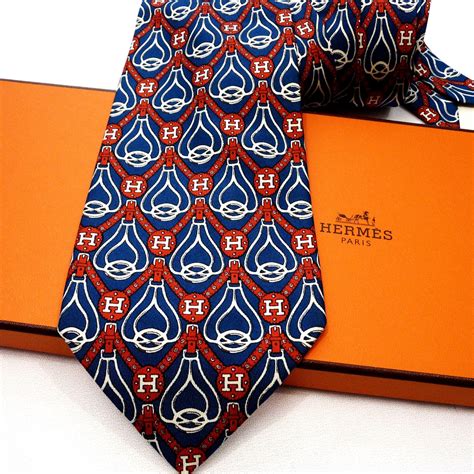 hermes red and blue tie|Hermes red silk ties.